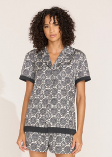 The Dahlia Top in Medallion Blackout