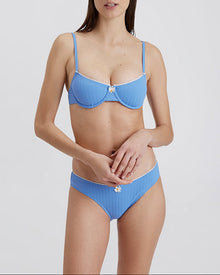 The Daphne Ribbed Bikini Bottom - Solid & Striped