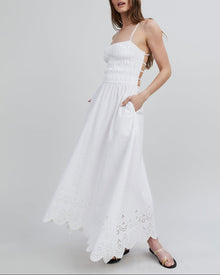 The Eyelet Delta Midi Dress - Solid & Striped