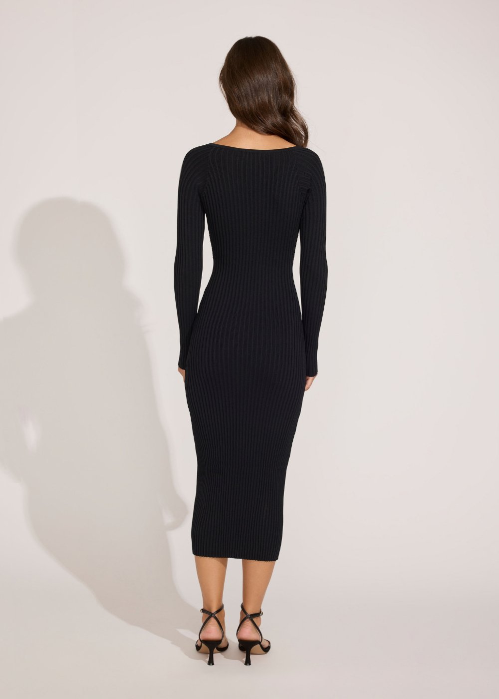 solid and striped long sleeve dress Solid & Striped The Lisa Long Sleeve Dress S / Blackout