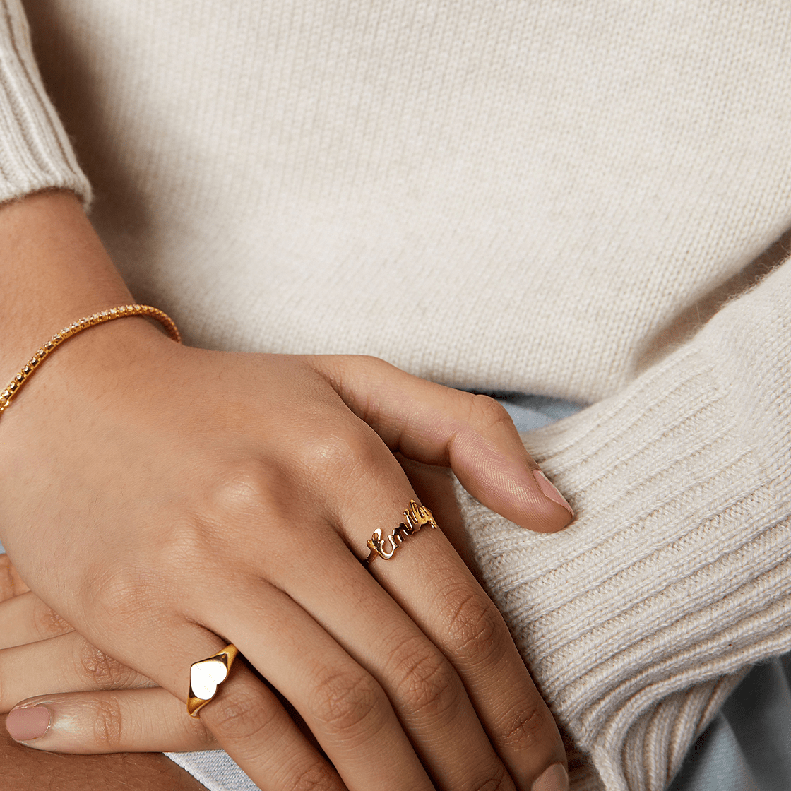The Tiny Heart Pinky Signet Ring | Gold Vermeil