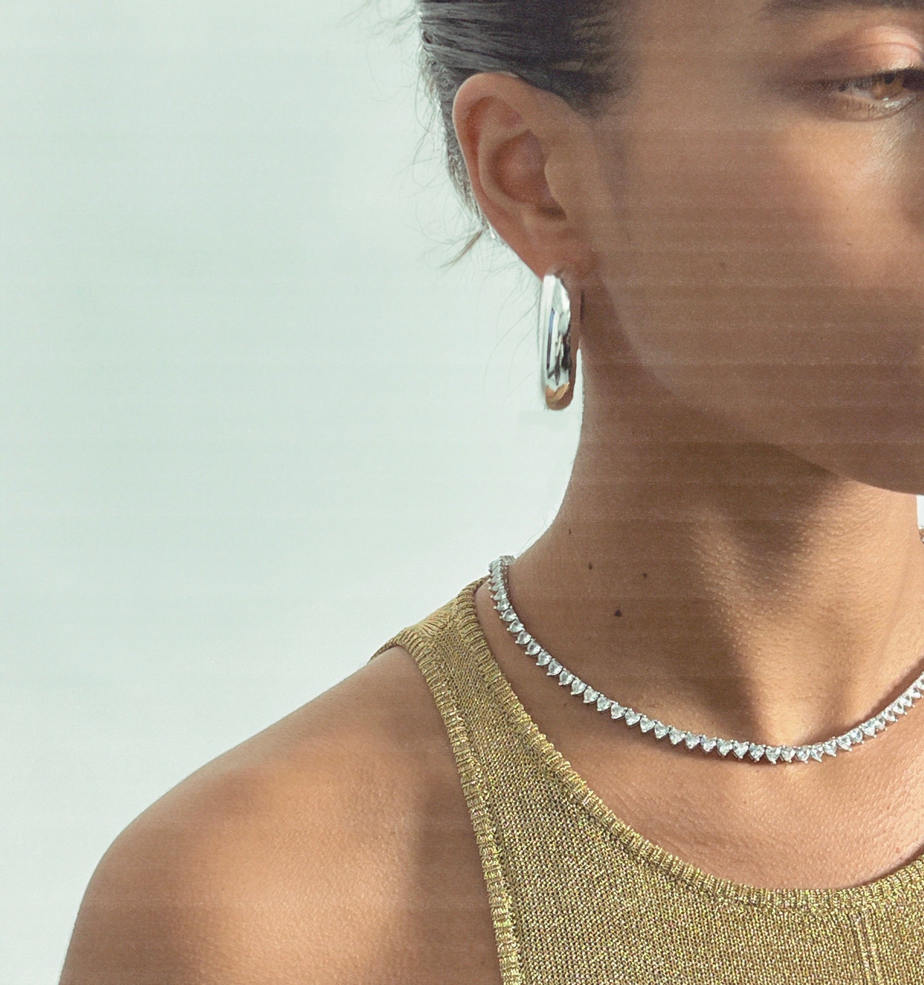 THE ICED OUT HEART TENNIS NECKLACE - The M Jewelers