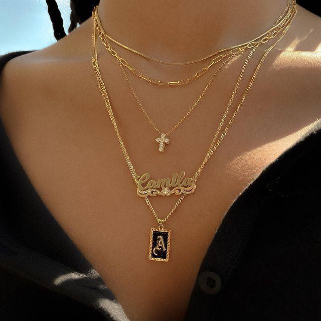 The Enamel Initial Pendant | Gold Vermeil