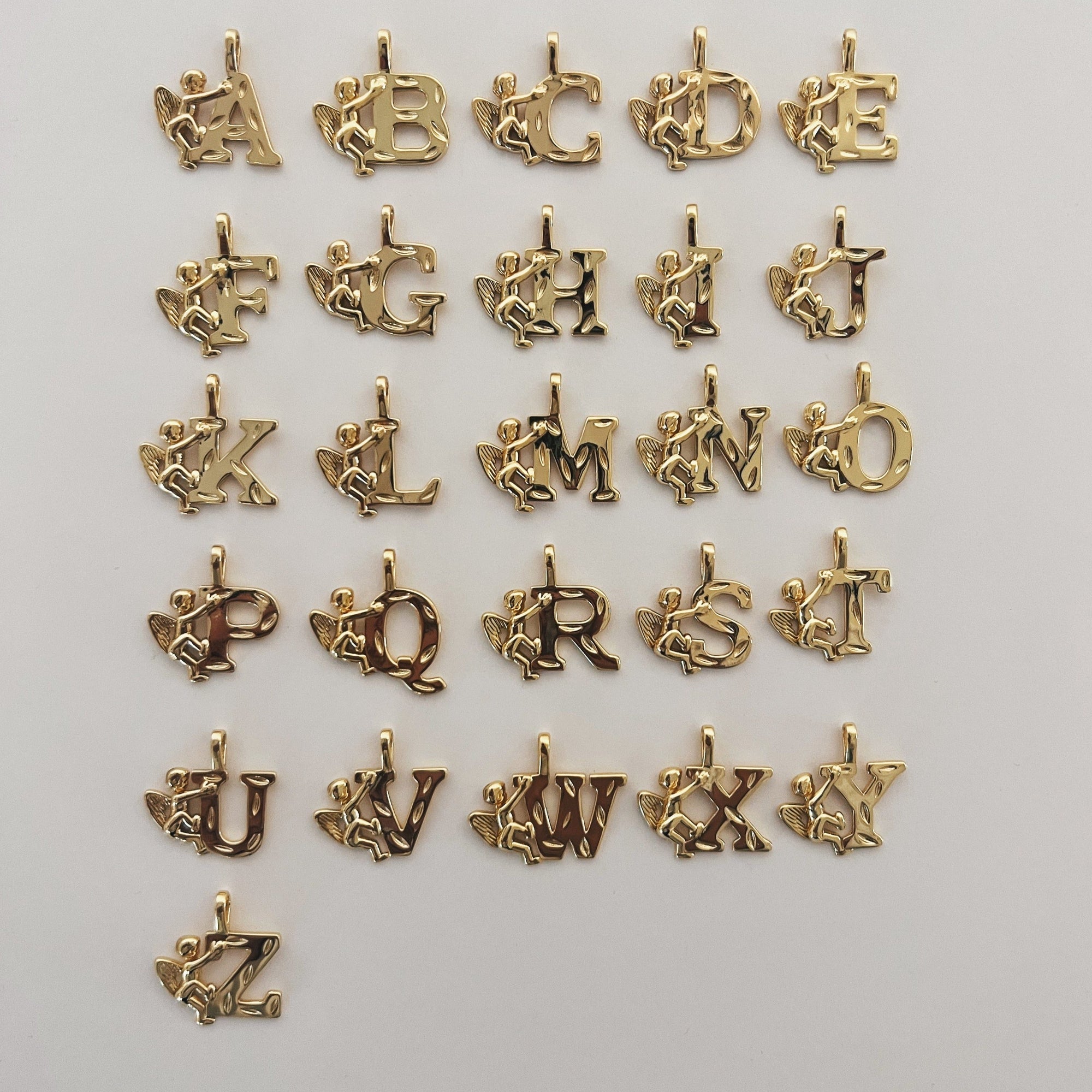 The Angel Letter Pendant | Gold