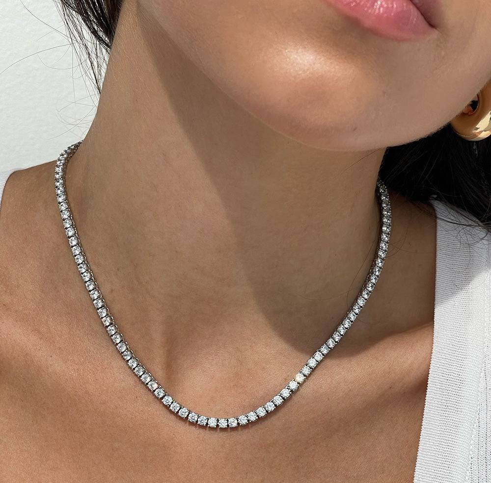 The Tennis Necklace | Silver