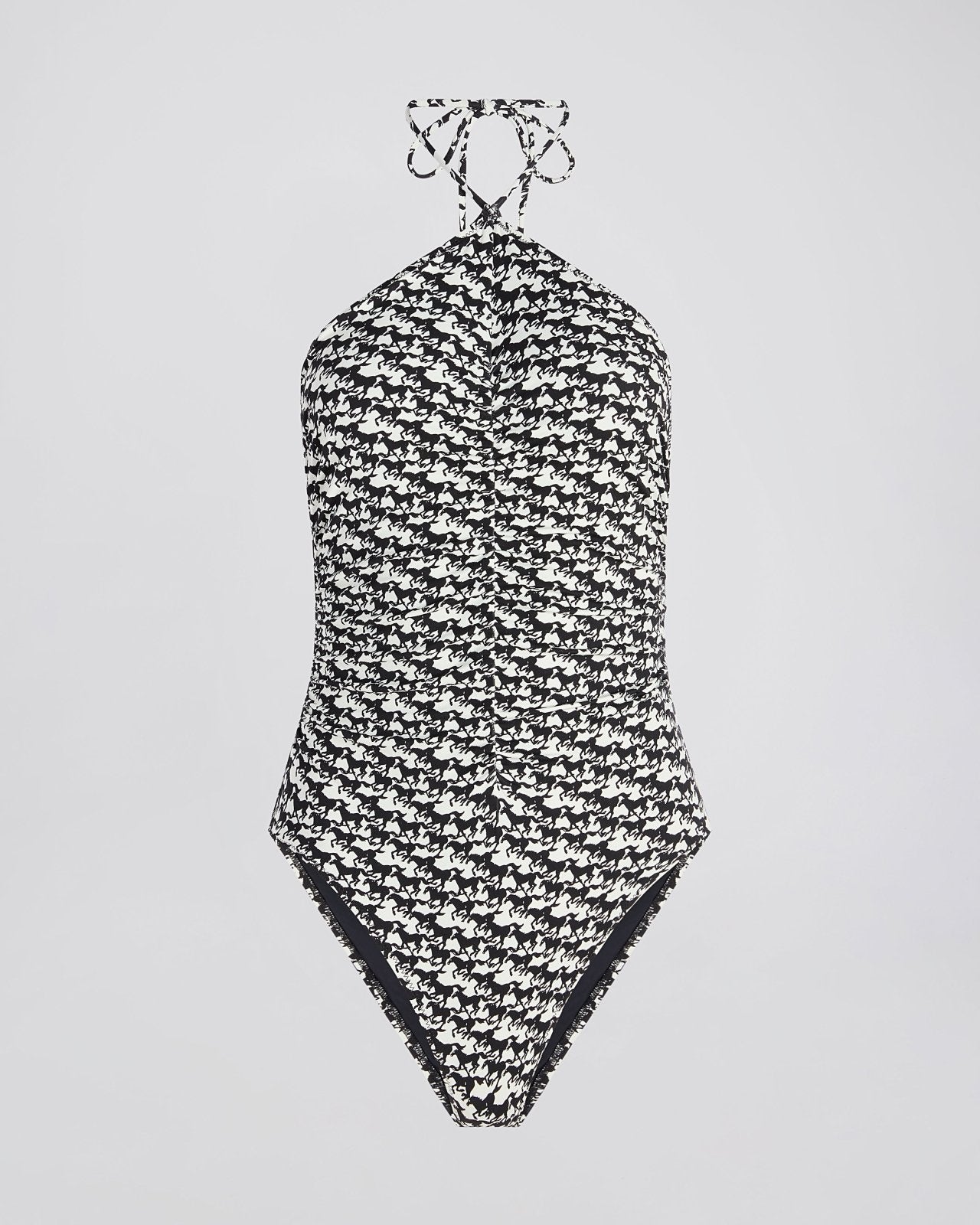 Women | Mina One Piece | Horse Print Noir