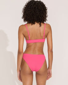 Women | Rachel Ribbed Bikini Bottom | Hot Pink