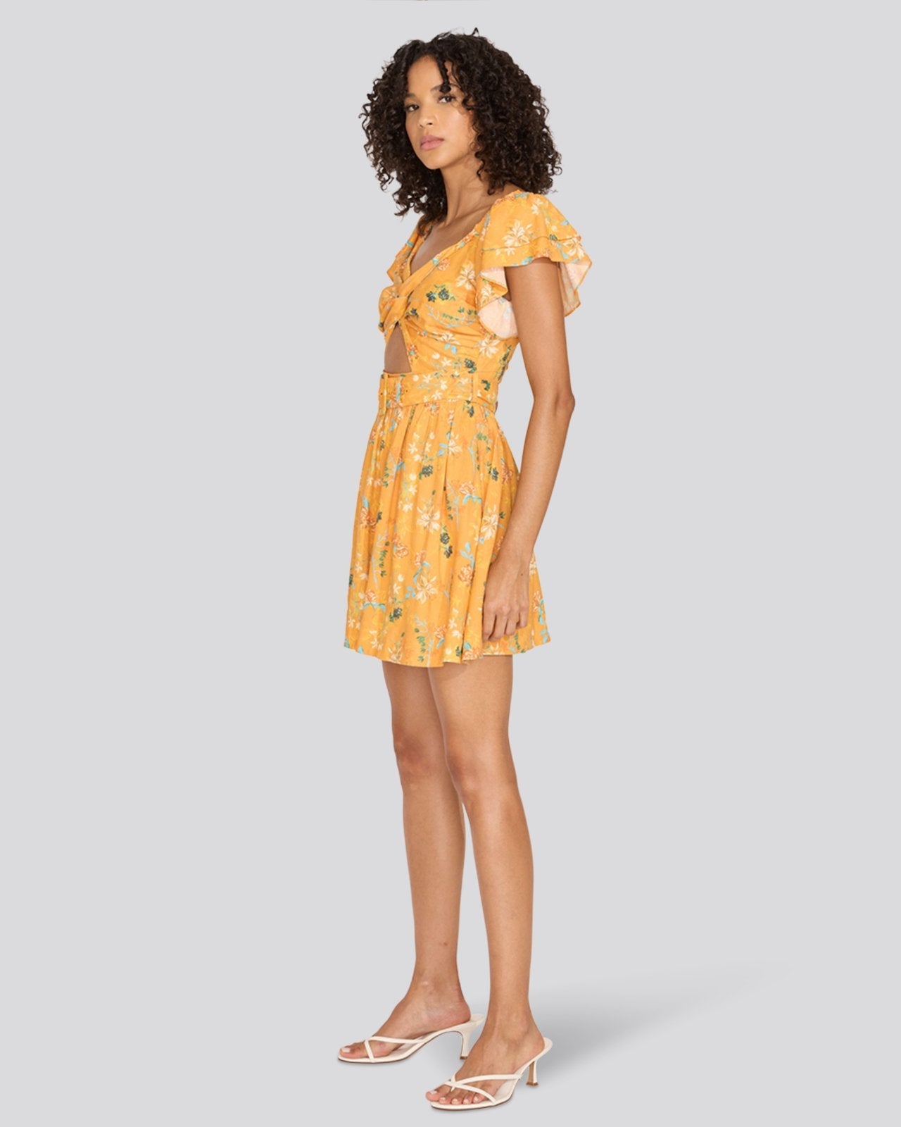 renata mini dress The Renata Mini Dress in Tangerine Multi Floral