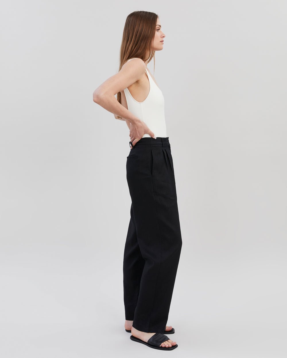 Women | Taline Linen Pant | Noir