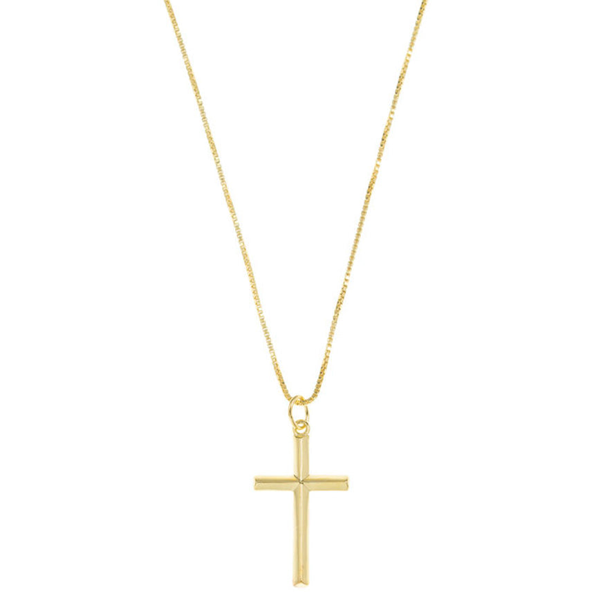 The Cross Pendant Necklace | Gold Vermeil & Sterling Silver