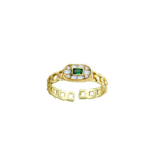 The Open Curb Link Stone Ring | 18KT Gold Vermeil