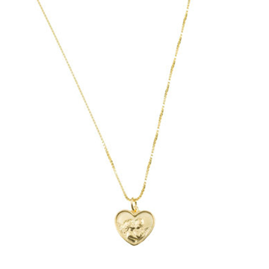 The Tiny Angel Heart Pendant Necklace | Gold Vermeil & Sterling Silver