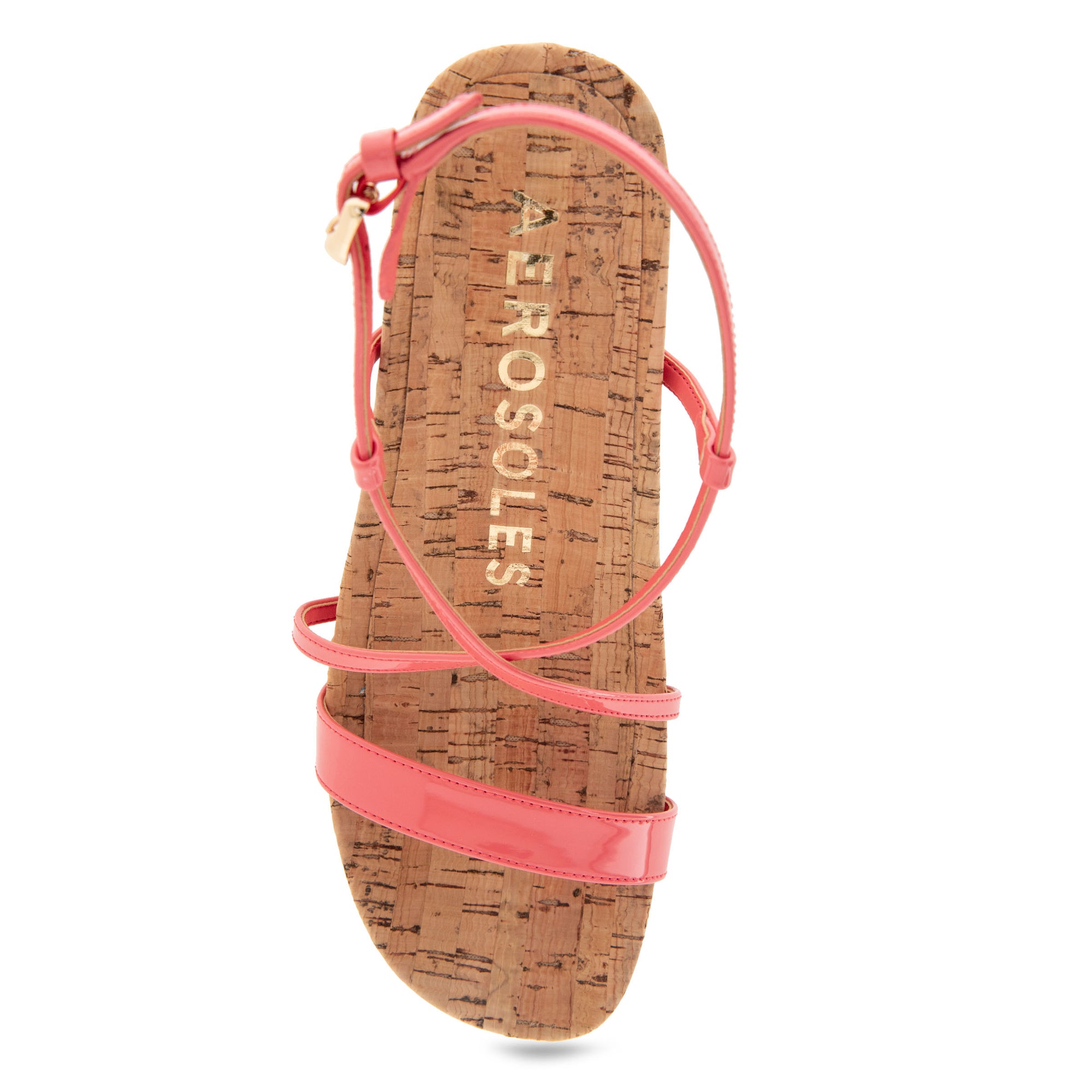 Miles Sandal Dress Platform | Coral Patent Faux Leather/Cork