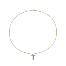 The Rigid Pave' Old English Necklace | 18KT Gold Vermeil