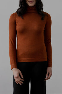 T Neck Pullover | Rust
