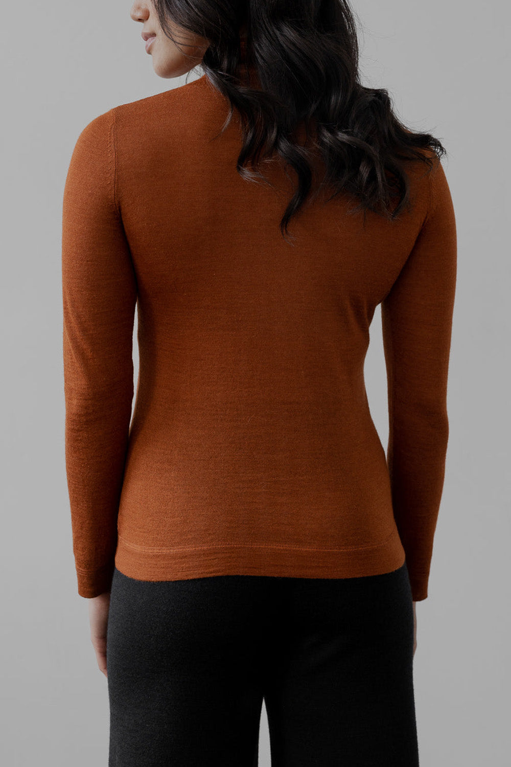 T Neck Pullover | Rust