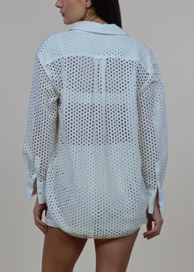 Bronte Button Down Shirt Baby Eyelet Brule - Solid & Striped