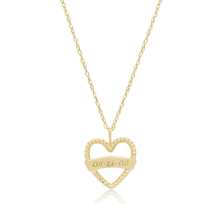 Heart On Your Sleeve Banner Necklace | 10K Solid Yellow Gold