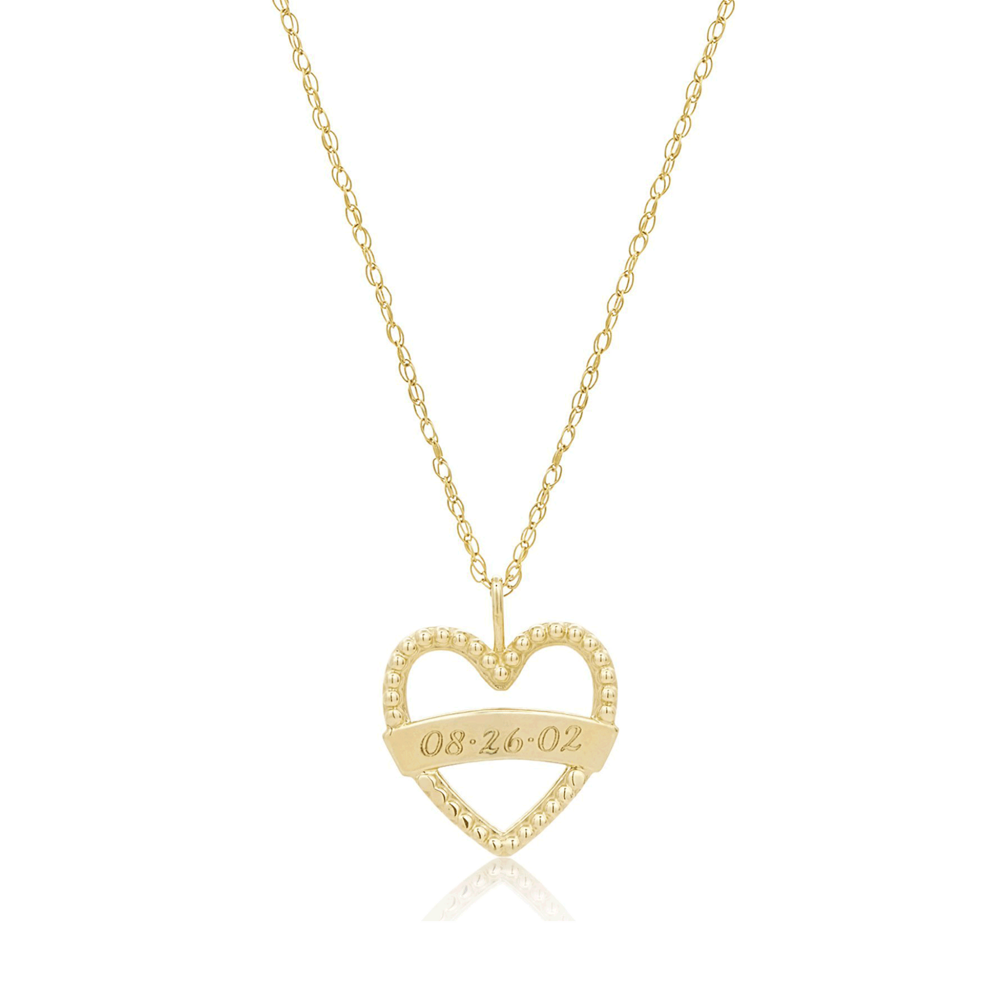 Heart On Your Sleeve Banner Necklace | 10K Yellow Gold