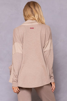 Women | Striated Slouchy Cardigan | Woodsmoke