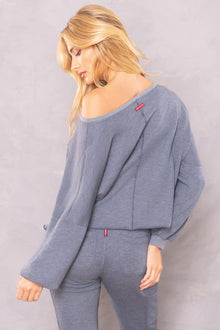 Women | Trifecta French Terry Balloon Sleeve Crop Sweatshirt | Glass