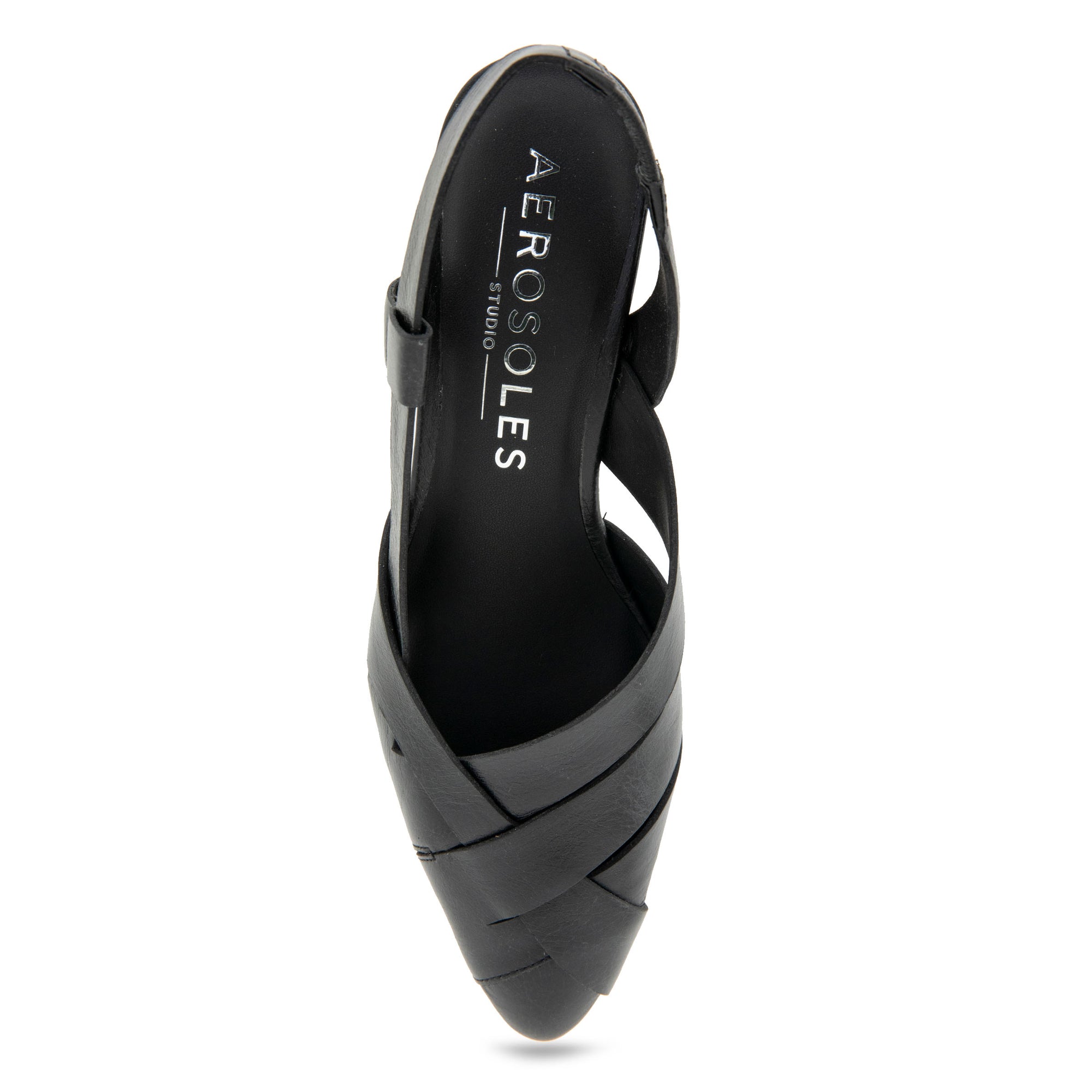 Carmel Dress Wedge | Black Burnished Leather