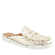 Salome Tailored Mule | Gold Metallic Pebbled Leather