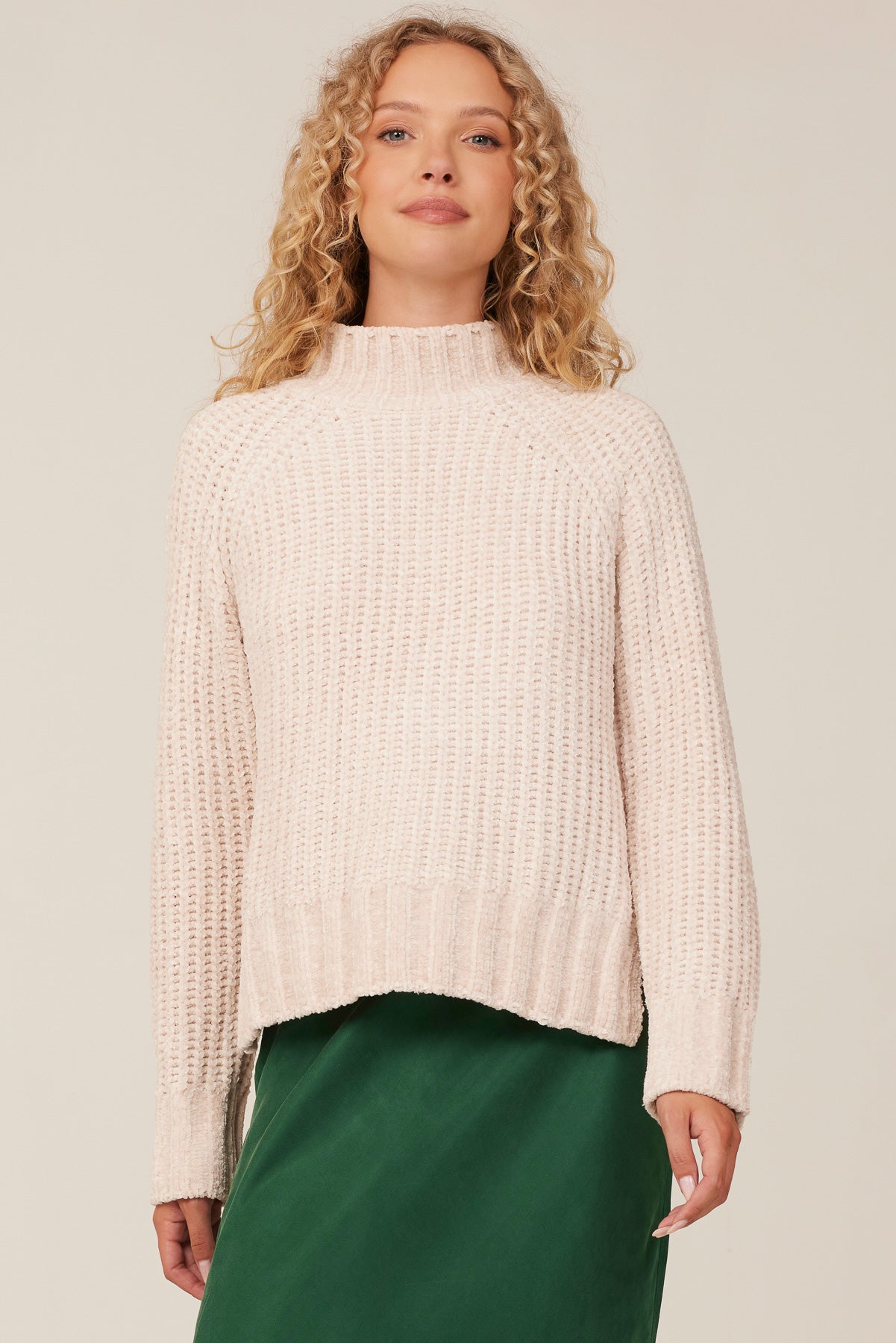 Turtle Neck Sweater - Opal Ivory