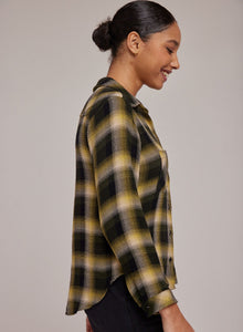 Two Pocket Button Down - Green & Black Plaid