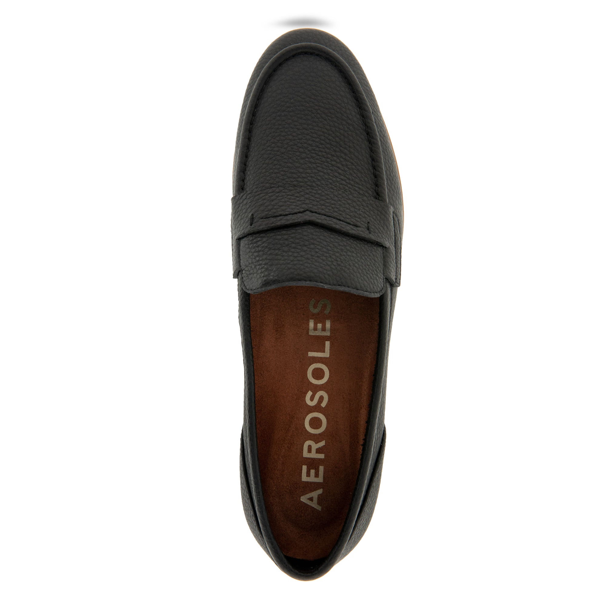 Winona Tailored Loafer | Black Pebbled Leather