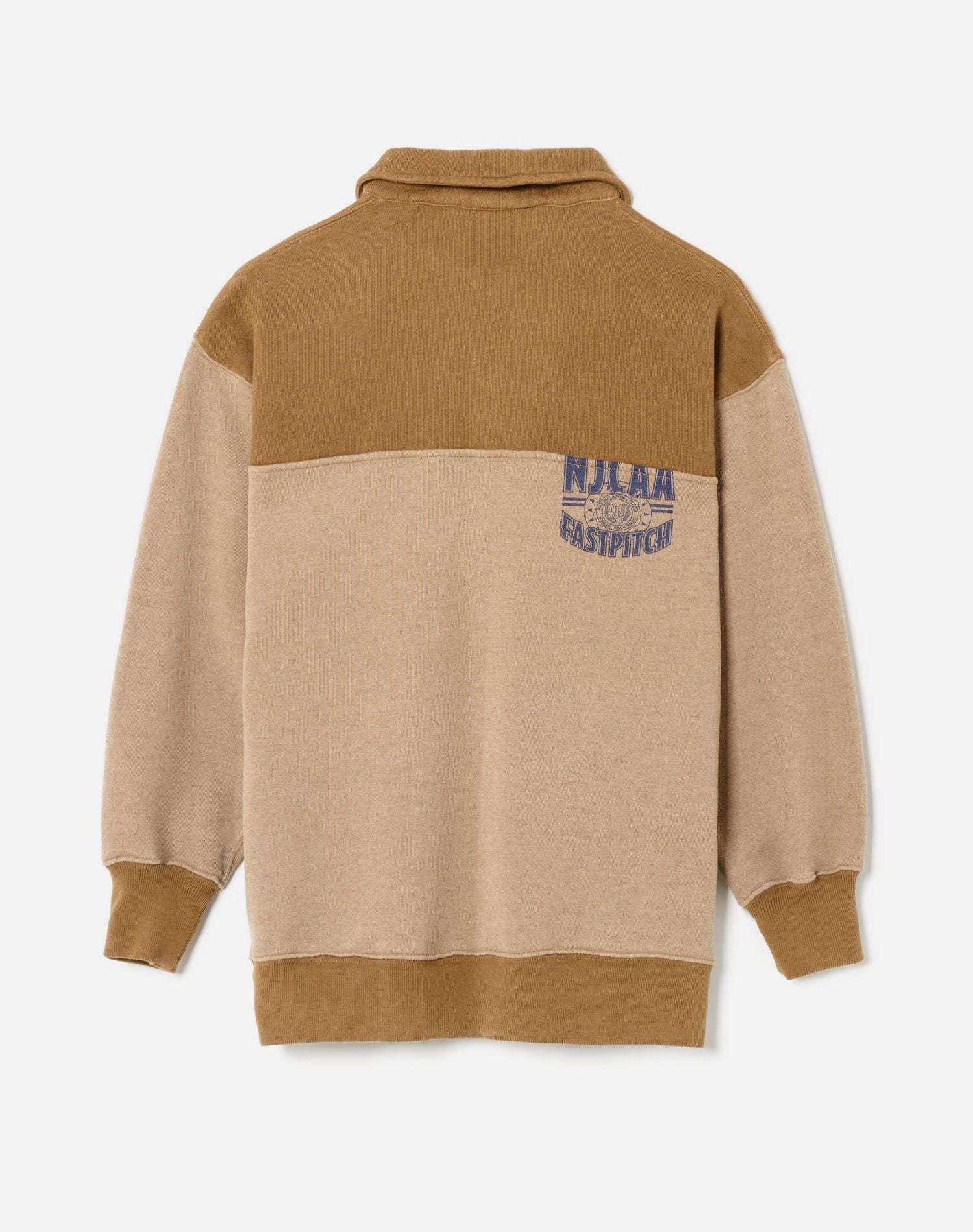 RE/DONE | 80s Upcycled Oversized Half Zip in Assorted Caramel