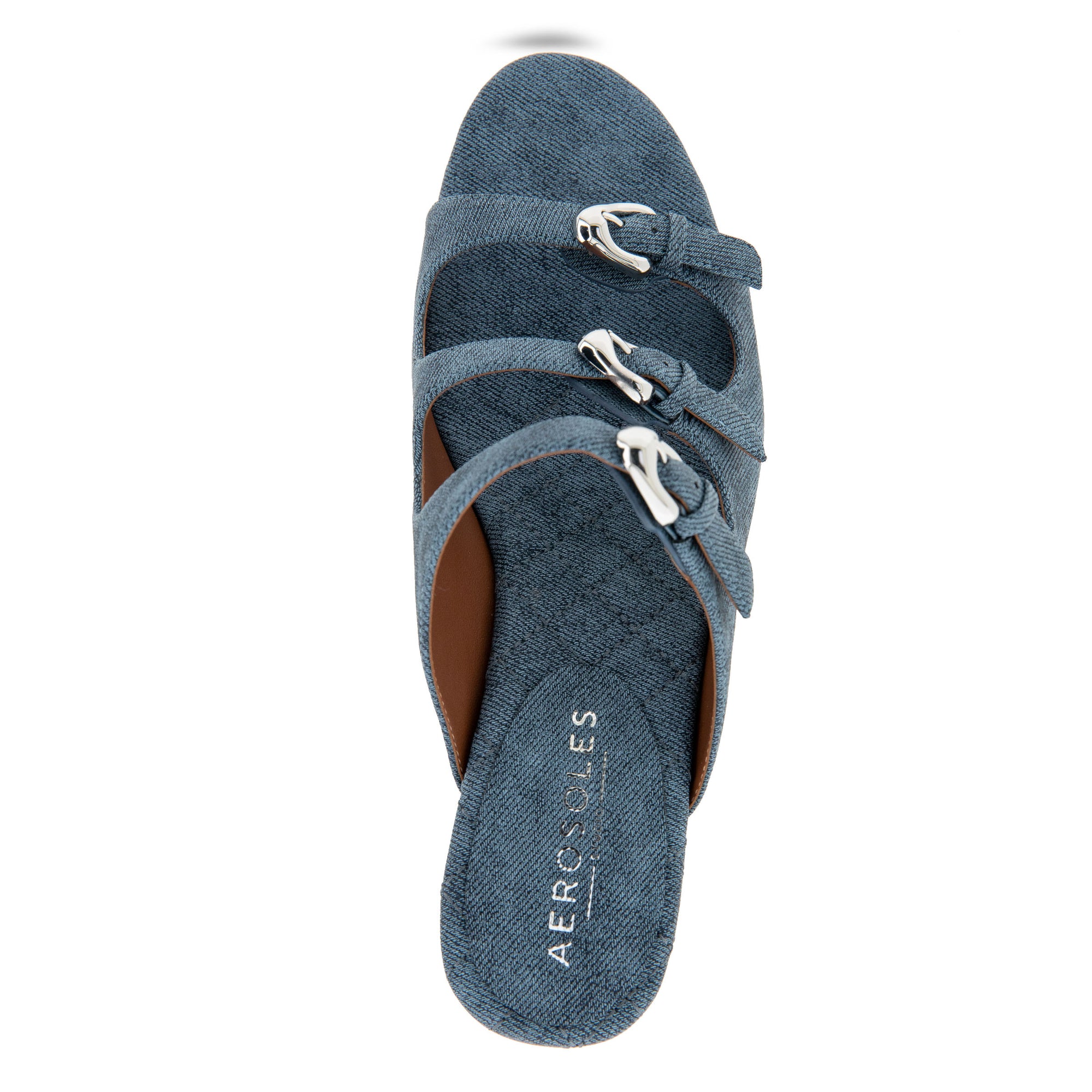 Jenna Sandal Dress Sculpted | Blue Jean Denim Suede