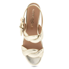 Camea Sandal Platform | Soft Gold Leather
