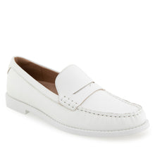 Sienna Tailored Loafer | Bright White Pebbled Leather