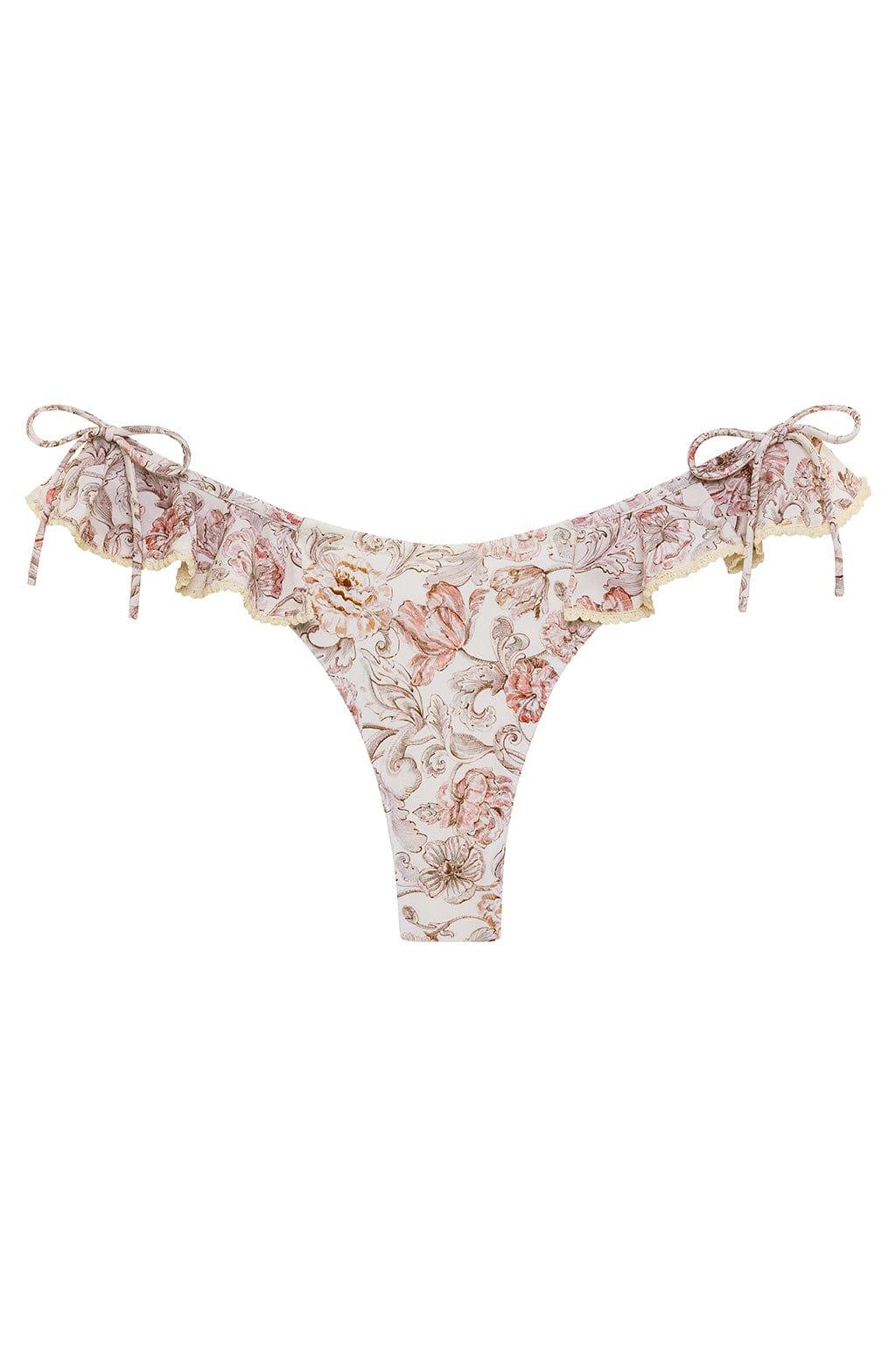 Uno Ruffle Bows Bikini Bottom | Venecia Floral