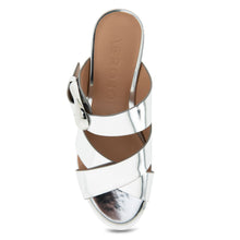 Collin Sandal Platform | Silver Mirror Metallic Polyurethane