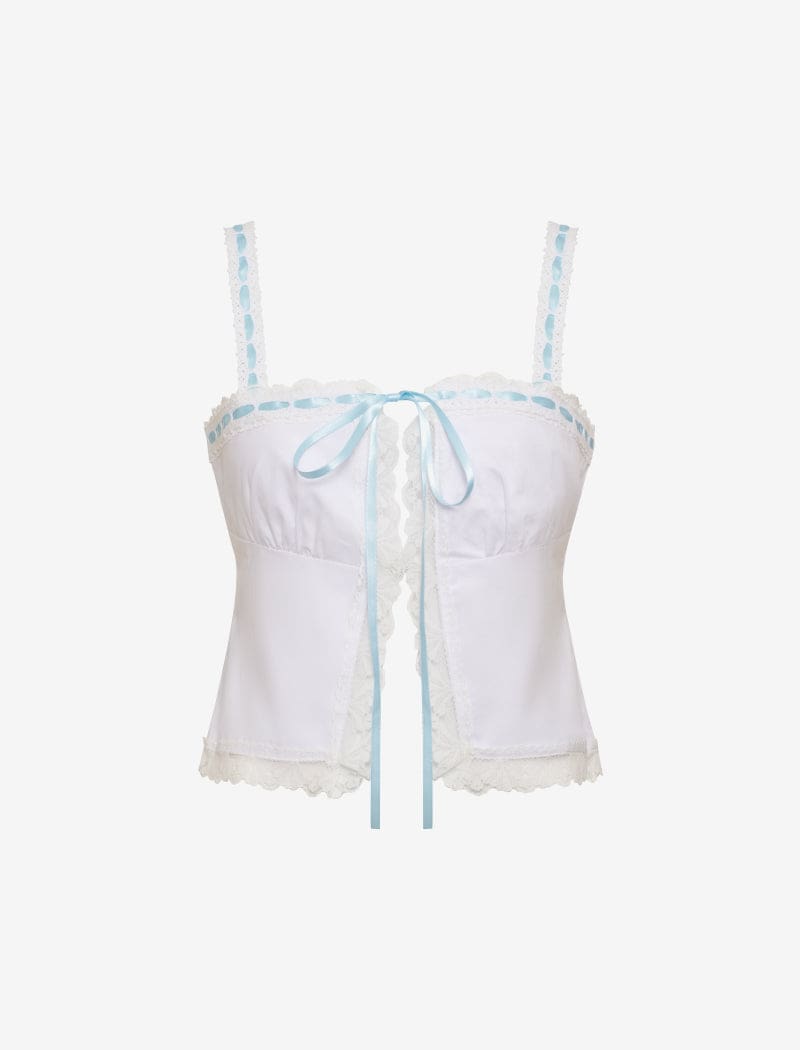 Vintage Love Cami | White Blue