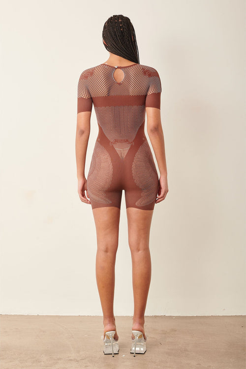 Womens | Vivian Playsuit | Old Money Brown
