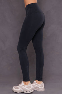 Women | High Rise Ankle Legging | Charcoal/Jet