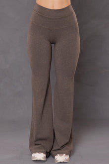 Women | High Rise Wide Flare Pant | Charcoal/Woodsmoke