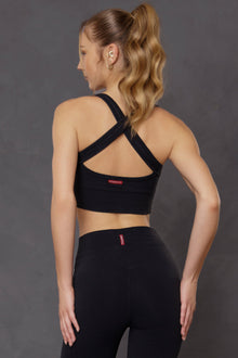 Women | Crossback Workout Bra | Charcoal/Jet