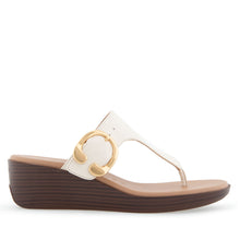 Izola Sandal Wedge | Eggnog Faux Calf