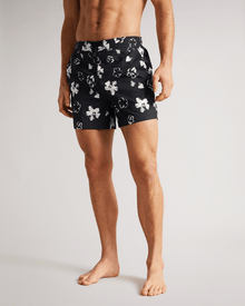 Men | Floral Swimshort | Navy Red White