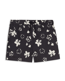 Men | Floral Swimshort | Navy Red White