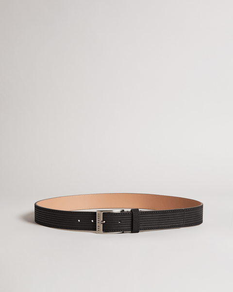 Men | Corduroy Suede Belt | Black