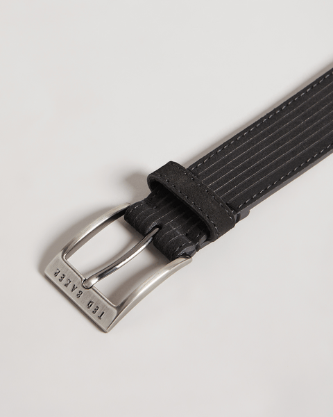 Men | Corduroy Suede Belt | Black