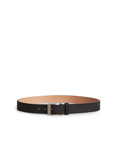 Men | Corduroy Suede Belt | Black