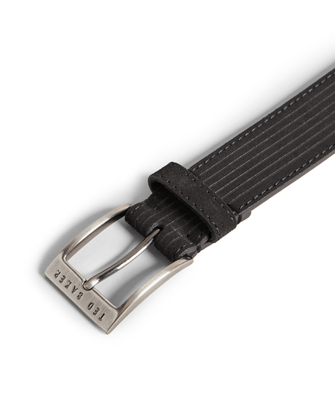 Men | Corduroy Suede Belt | Black