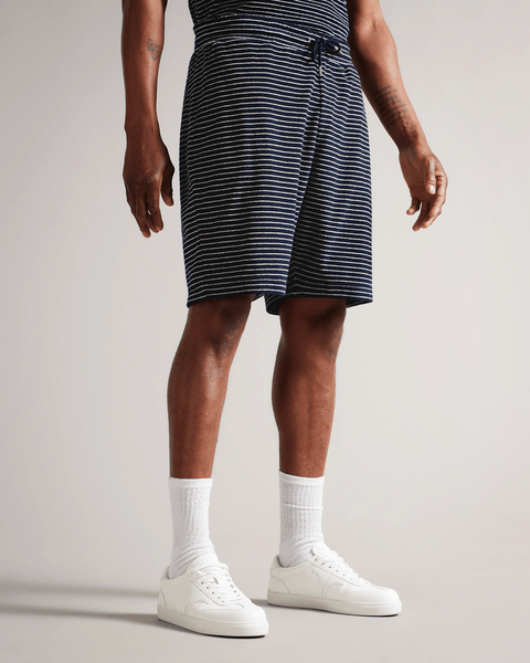 Men | Drawstring Toweling Short | Navy