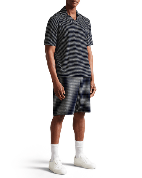 Men | Drawstring Toweling Short | Navy